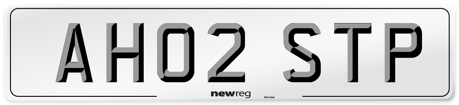 AH02 STP Number Plate from New Reg